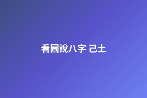 看圖說八字 己土